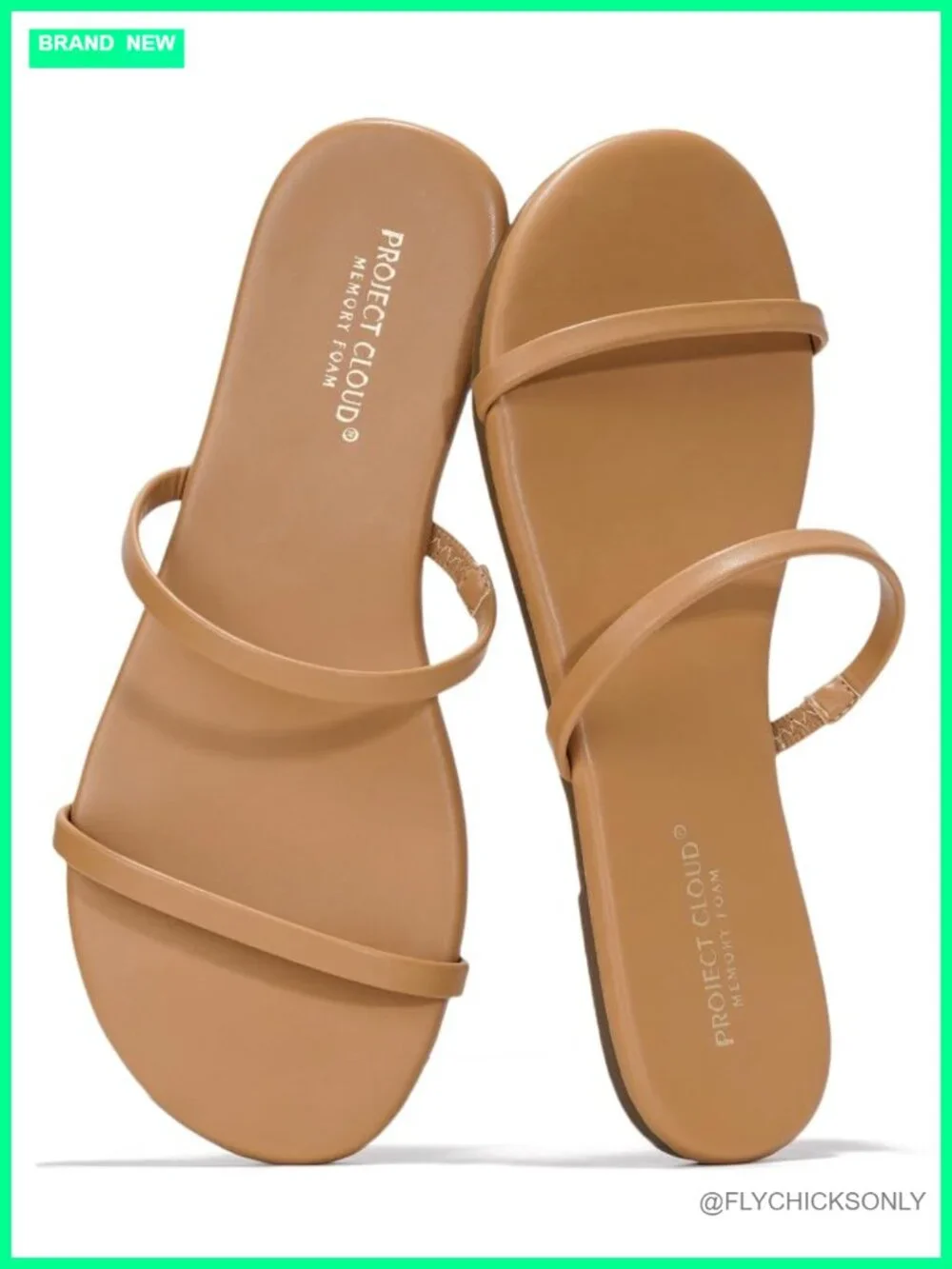 Memory Foam Insole Flip Flops Non-Slip Slide Sandals Lightweight